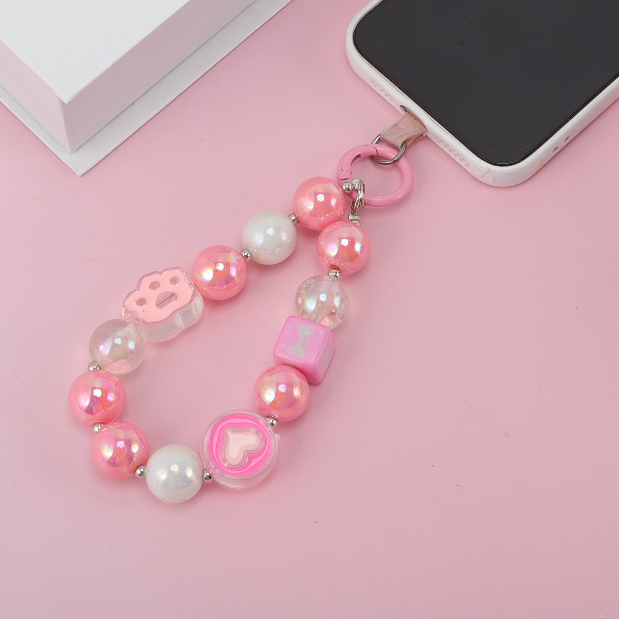 Unique Bargains Durable Bow Phone Charm 1Pc Pink