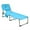 Turquoise, variant on Goplus Outdoor Beach Lounge Chair Folding Chaise Lounge with Pillow Turquoise