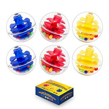 WEofferwhatYOUwant Rattle Balls - 6 Durable, Clear Plastic Balls