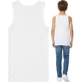 thumbnail image 6 of ToBeInStyle Boy's Pack 3 or 6 100% Cotton Preshrunk A-Shirt Classic Fit Tank Tops Undershirts - 6 Pack: White - Large, 6 of 6