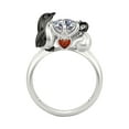 thumbnail image 1 of Anillo ajustable con abertura, circonitas de corte redondo, anillos de boda para mujer, anillos de joyería para mujer, 1 of 7