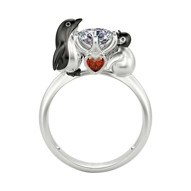 Anillo ajustable con abertura, circonitas de corte redondo, anillos de boda para mujer, anillos de joyería para mujer