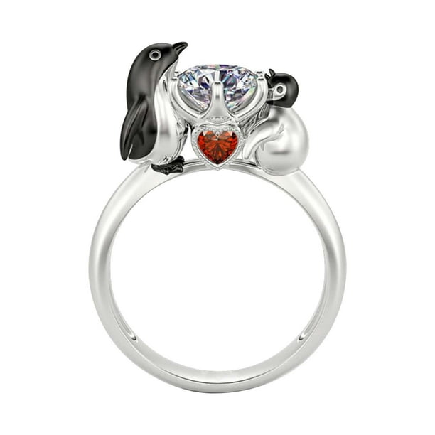 Anillo ajustable con abertura, circonitas de corte redondo, anillos de boda para mujer, anillos de joyería para mujer