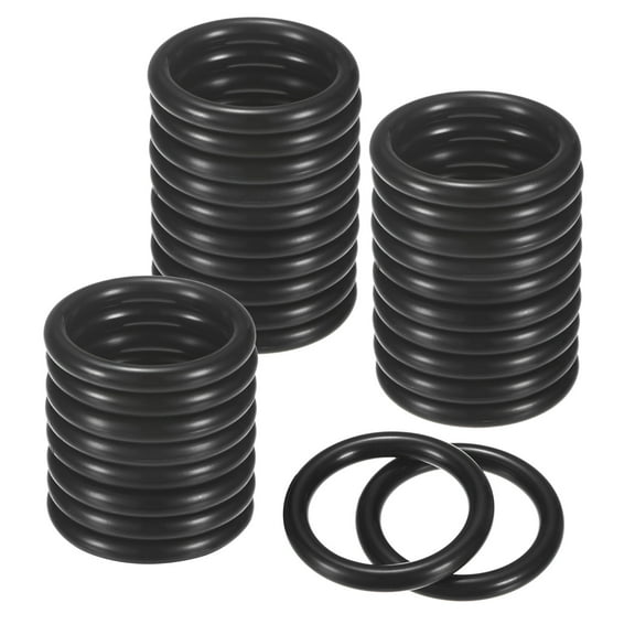 Uxcell 30-Pack Dream Catcher Rings,1.1 Inch Plastic Macrame Wreath Floral Round Rings for DIY Wedding Wreath Black 0.14 Inch