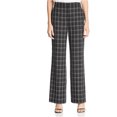 thumbnail image 1 of Fame et Partenaires Pantalons Larges Décontractés à Carreaux pour Femmes, Noir, 2, 1 of 1
