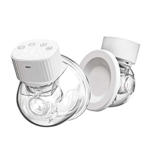 Sacaleches eléctrico 2PCS Manos libres usable invisible extractor de leche portátil indoloro bajo nivel de ruido modos de bomba de alimentación eléctrica niveles de succión con pantalla grande para vi Tomshoo Sacaleches eléctrico