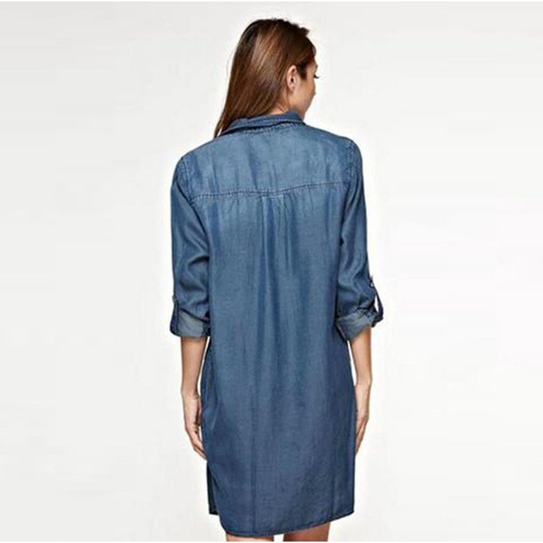 white christmas dresses Dolly Denim LS Dress M main image 1