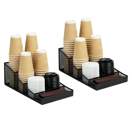 

Mind Reader Network Collection Mesh Beverage and Condiment Organizer Set of 2 Black