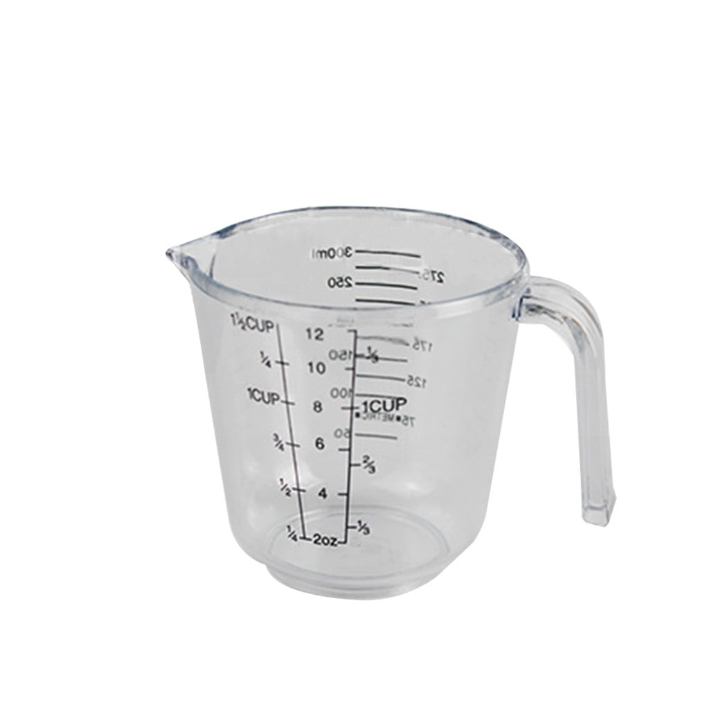 Glass Measuring Cup with Handle, 300 ML (0.3 Liter, 1 1/4 Cup) Measuring Cup  wit