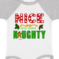 thumbnail image 4 of Inktastic Nice Until Proven Naughty with Holly and Gingerbread Man Boys or Girls Baby Bodysuit, 4 of 5