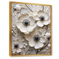 thumbnail image 2 of Designart "Ivory Buttercups On Neutral Simplicity II" Buttercups Floater Framed Wall Art Living Room, 2 of 5