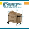 thumbnail image 6 of Duck Covers Essential Water-Resistant 40 Inch BBQ Grill Cover for Weber Performer, Latte, 6 of 6