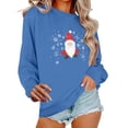thumbnail image 2 of Christmas Sweatshirt Women Christmas Tree Cake Graphic Sweater Shirts Xmas Holiday Pullover Cute Long Sleeve Tops Blue XL, 2 of 6