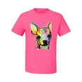 thumbnail image 2 of Wild Bobby Dean Russo Colorful Chihuahua Dog Lover Men Graphic Tee, Neon Pink, Small, 2 of 5