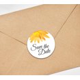 thumbnail image 3 of Darling Souvenir 45 Pcs Round Envelope Seal White Aster Flower Save The Date Stickers DIY-1.6 Inches, 3 of 4
