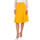 thumbnail image 1 of Falda midi acampanada de mujer INSPIRE CHIC, sólida, vintage, con cintura alta elástica y decoración de botones, color amarillo, 1 of 5