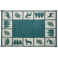 thumbnail image 4 of Reversible Mats 9' x12' RV Patio Garden Wilderness Mat, Hunter Green/BEIGE, 4 of 5