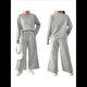thumbnail image 2 of Conjunto de Dos Piezas de Otoño para Mujer, Jersey de Larga, Pantalones Anchos, Conjunto Informal A Juego, Ropa de Moda. Gris XXL, 2 of 5