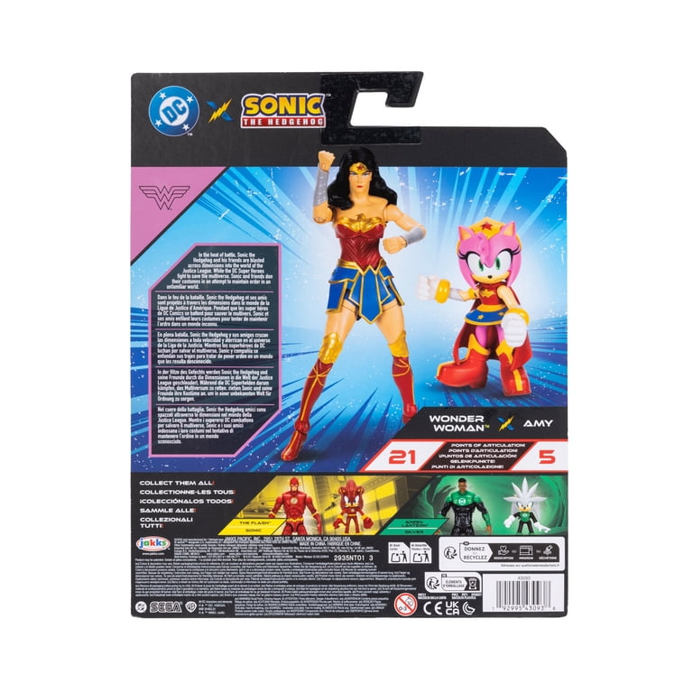 DC X Sonic Multipack De Figuras De Acción – Amy Como Mujer Maravilla (6 Cm) Y Mujer Maravilla Clásica (13 Cm), Altamente Articuladas