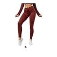 thumbnail image 4 of Qarigey Mallas acanaladas para mujer, Push Up, sin costuras, para Fitness, a rayas, con cordón, para correr, para Yoga, de cintura alta, Type5 NO5, 4 of 6