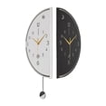 thumbnail image 1 of Decoración de pared de reloj de pared de esquina de doble cara, reloj decorativo simple, minimalista, elegante moderno para l comedor para Ronda grande, 1 of 8