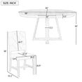 thumbnail image 4 of 5 Piece Round Dining Table Set, Atumon Dining Room Set with Extendable Table and 4 Cushioned Chairs, Wood Dining Table Set for 4, Farmhouse Dining Table Set for Kitchen Dining Room Apartment, Walnut, 4 of 10