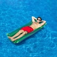 thumbnail image 2 of 72" Inflatable Green Reflective Sun tanner Pool Float, 2 of 3