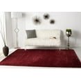 thumbnail image 3 of SAFAVIEH August Carlene Solid Plush Shag Area Rug, Burgundy, 3' x 3' Square - Modern Design, Burgundy, Non-Shedding & Easy Cleaning, Ultra Plush Thick Pile, Ideal for Living Room, Bedroom, 3 of 10