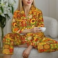 thumbnail image 6 of Disketp Thanksgiving Day Pajamas Set Long Sleeve Sleepwear Womens Button Down Nightwear Pj Sets-{designName}-XX-Large, 6 of 7