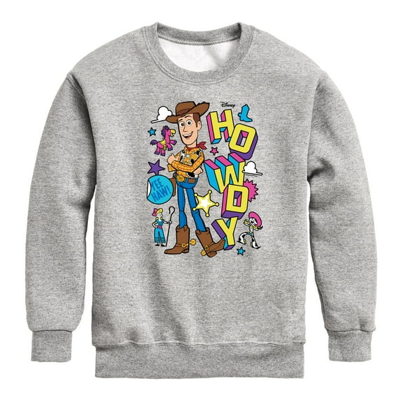 Toy Story 4 - Woody Howdy - Toddler & Youth Crewneck Fleece Sweatshirt