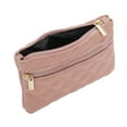 thumbnail image 3 of Unique Bargains 1 Pc Coin Purse Wallet Argyle Two Zippers Coin Purse Pouch Pink, 3 of 5