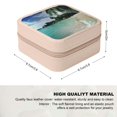 thumbnail image 2 of Autua Palm Trees Jewelry Box Compact Travel Case for Necklace, Ring, Earring - Portable Organizer with Multiple Storage Spaces and Zipper Closure Pink, 2 of 5