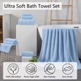Jessy Home 8-Piece Towel Set - 2 XL Bath Sheets, 2 Hand Towels, 4 ...