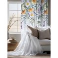 thumbnail image 4 of Sheer Curtains 72 Inches Long, Floral Eucalyptus Leaves Semi Sheer Curtains Light Filtering Window Treatment, Daisy Summer Botanical Watercolor Privacy Voile Drapes for Living Room 52x72 Inch, 4 of 7