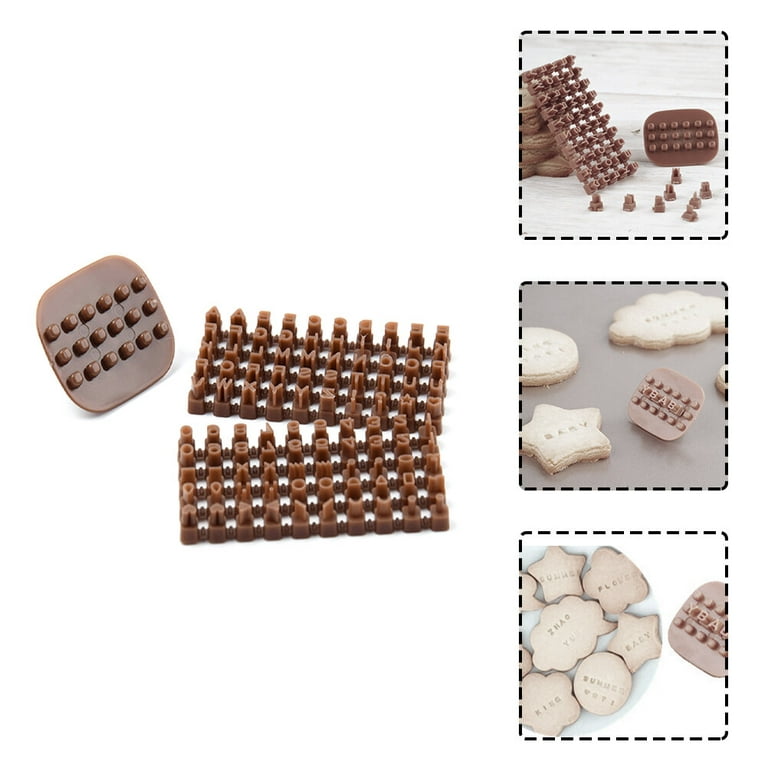 2 sets of Polymer Clay Letter Stamps Mini Alphabet Number Letter