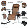 thumbnail image 3 of DODOING 2 Packs Zero Gravity Lounge Chair, Ultralight Camping Chair Portable Support 330Lbs Lounge Chair, Folding Patio Recliner, Deck Chair for Outdoor Garden Backyard,Brown Loung, 3 of 6