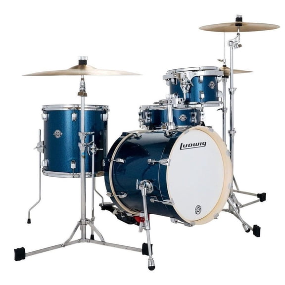 Ludwig Breakbeats 4-Piece Shell Kit, Deep Blue Sparkle