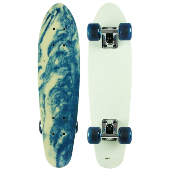 Skateboard Vintage Complet MPI NOS Fibre de Verre Marbre Bleu 6.63" x 26.75"