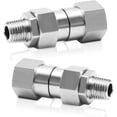 thumbnail image 1 of Ensemble de 2 Pcs Rondelle à Pression en NPT de 1,4 Po, Raccord Pivotant Mâle vers Femelle, Adaptateur Anti-Torsion à 360 Degrés, 1 of 7