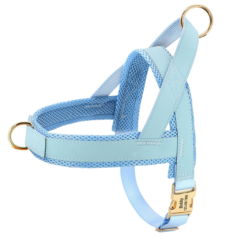 Pet Artist Personalized Dog Harness with Name ID Front Leading No Pull Soft Breathable Mesh Padded Custom Chest Strap Vest