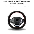 thumbnail image 3 of Sidaley Fundas para volante de coche gamuza única transpirable diámetro 38cm Protector funda protectora Universal accesorios para camiones Automoción decorativa y accesorios Línea negra/negra Sidaley VI008701-02, 3 of 5