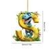 thumbnail image 2 of Colgante para acrílico dinosaurio letra S forma ornamento árbol de Navidad coche 2D plano, 2 of 3