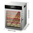 thumbnail image 3 of Dehydrators for Food and Jerky with 24H Timer and Light, 6 Drying Racks 800W 30-90℃ Vegetable Fruit Dehydrator with Touchscreen Control and Visible Window for Home Commercial Use, 3 of 8