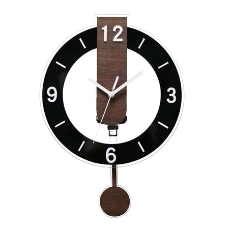 Contemporary Wall Mount Hanging Clock with PendulumsPrecisions Quartzs Mechanism Arabic Numerals Modern Homes Decors