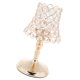 thumbnail image 1 of Candelabro de cristal cilíndrico dorado con cuentas para velas de té, luz ambiental 6 L, 1 of 9