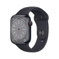 thumbnail image 1 of Apple Watch Series 8 GPS + Celular, Caja Aluminio 45mm, Correa Deportiva M/L, Medianoche. Rastreador Actividad Física, Apps ECG y Oxígeno en Sangre, Pantalla Retina Siempre Activa., 1 of 4