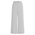 thumbnail image 6 of Wide Leg Pants for Women BWASD Straight Leg Suit Trousers Pockets Elegant Solid Color Trousers White S-XXXL Casual Business Office Outfit Ladies Slacks, 6 of 8