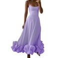 thumbnail image 2 of Ketyyh-chn99 Robes de Printemps pour Femmes 2024 Robe de Mariage Décontractée Sans Manches Fluide Plissée Soleil Plage Bohème Élégante Évasée Robes de Fête Violet,m, 2 of 4