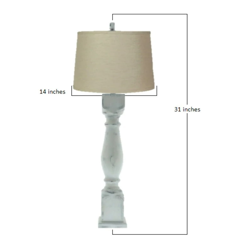 15 X 13 X 28.5 Tan Industrial Metal With Gentle Linen Shade - Table Lamp 15 X 13 X 28.5 Tan Industrial Metal With Gentle Linen Shade - Table Lamp