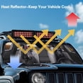 thumbnail image 4 of HUIACONG Black Cool Horse Windshield Sun Shade for Jeep Wrangler TJ JK JKU JL JLU ,Aluminum Foil Film Car Winshied Sun shade,Effectively Blocking Heat and UV Rays, 4 of 6